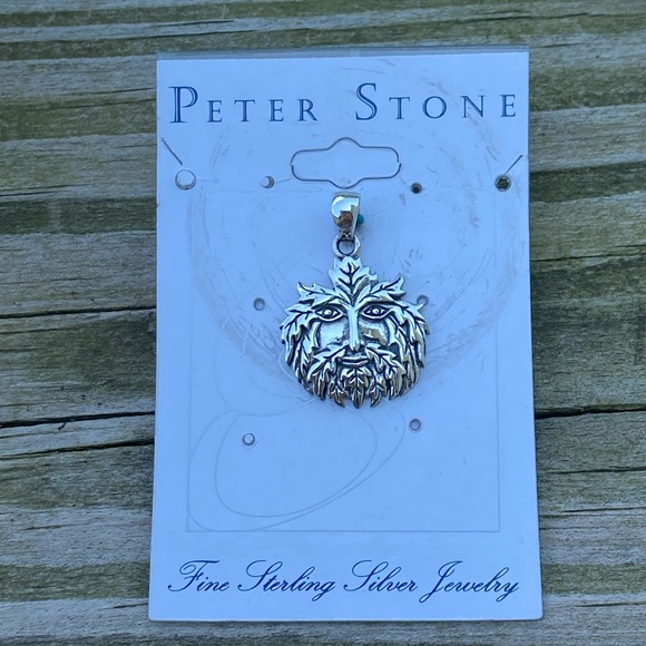 Green Man pendant .925 Sterling Silver Peter Stone - Picture 11 of 13